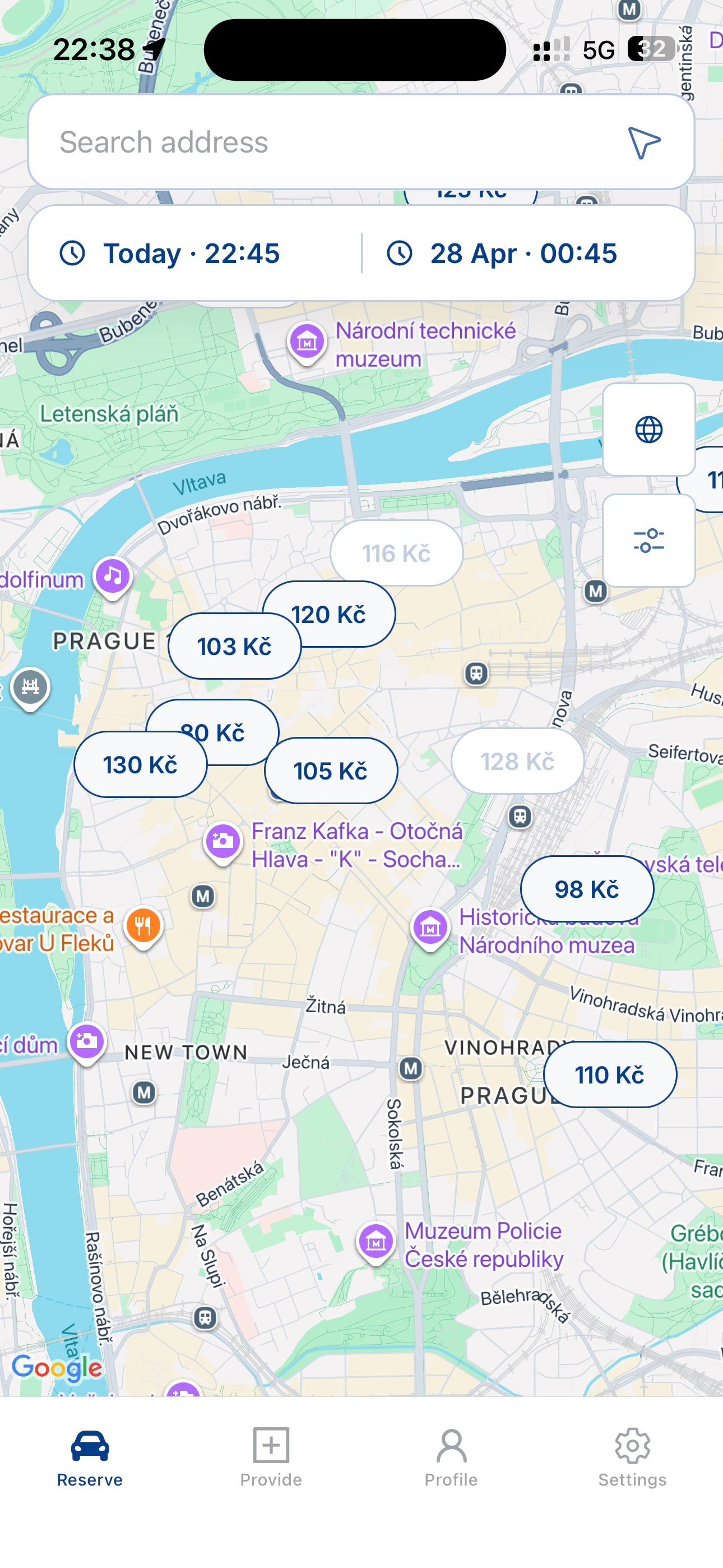 Find parking nearby